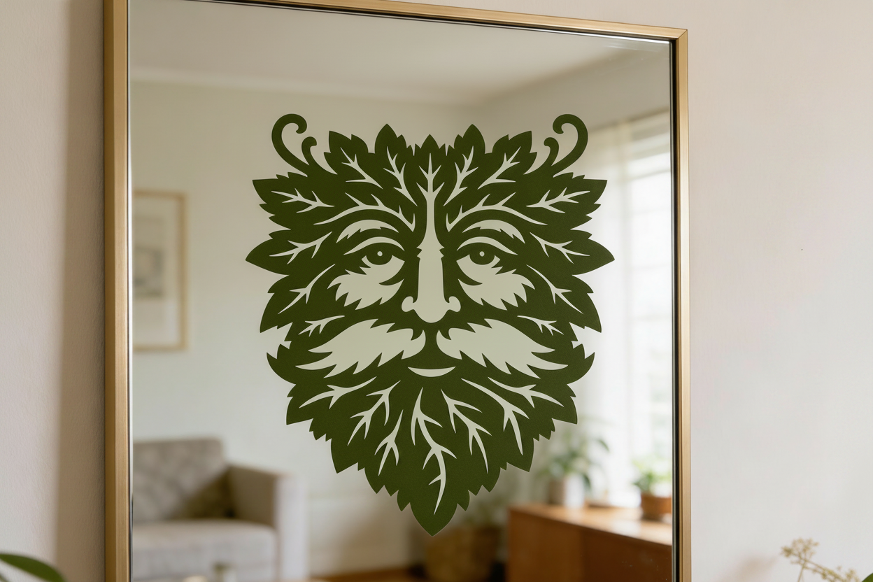 Green Man Vinyl Sticker