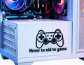 Never to old to game vinyl sticker ( style 1)
