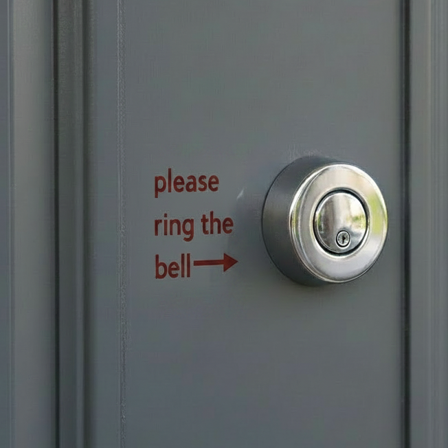 please Ring the door bell