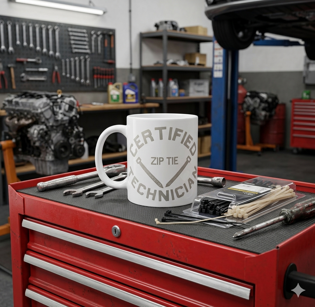 Certified zip tie technician mug