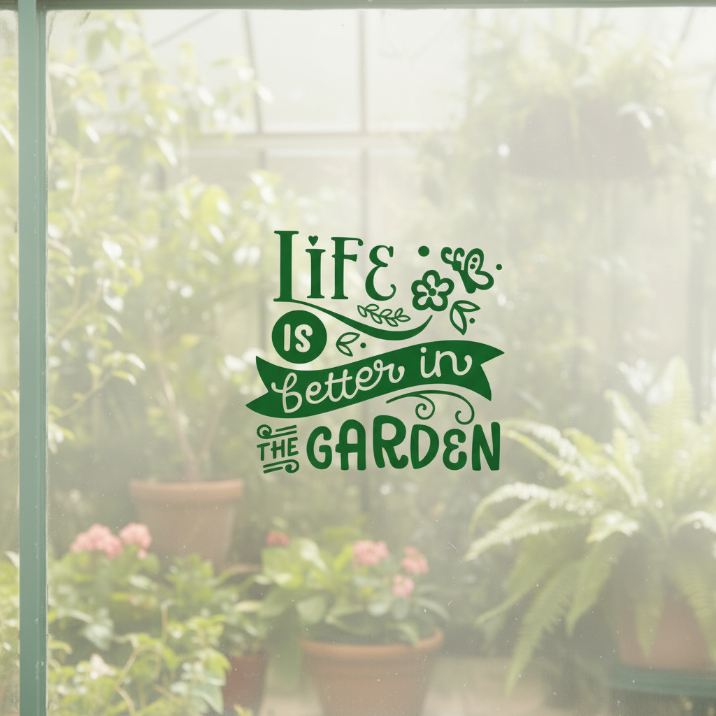 “Life Is Better In The Garden” Permanent Vinyl Decal